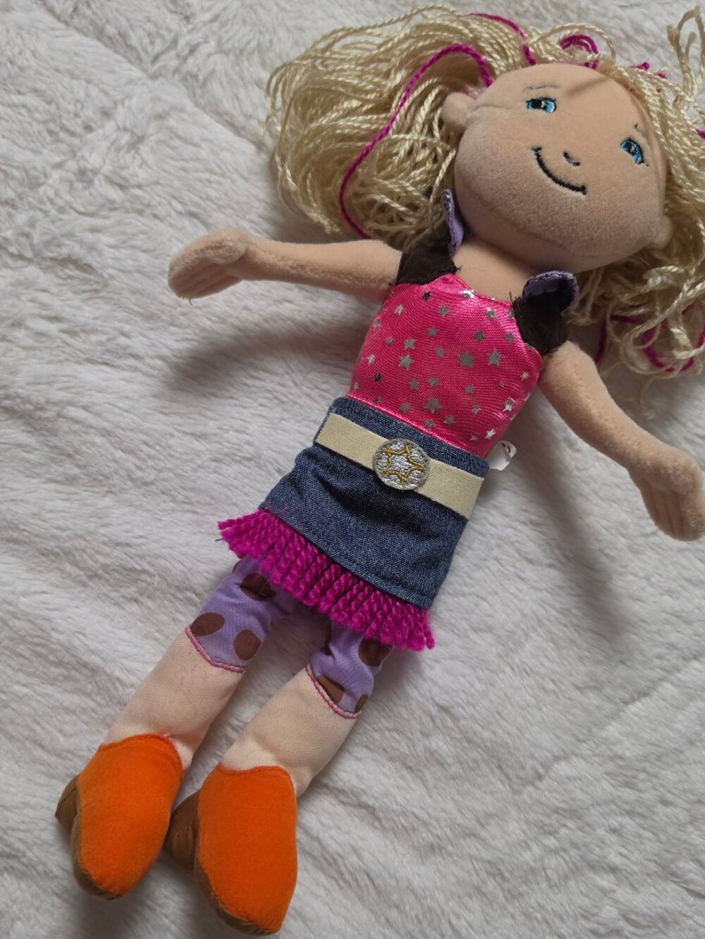 Manhattan Toy Groovy Girls Bella Mae Poseable Cowgirl Doll 13" Star Top Skirt